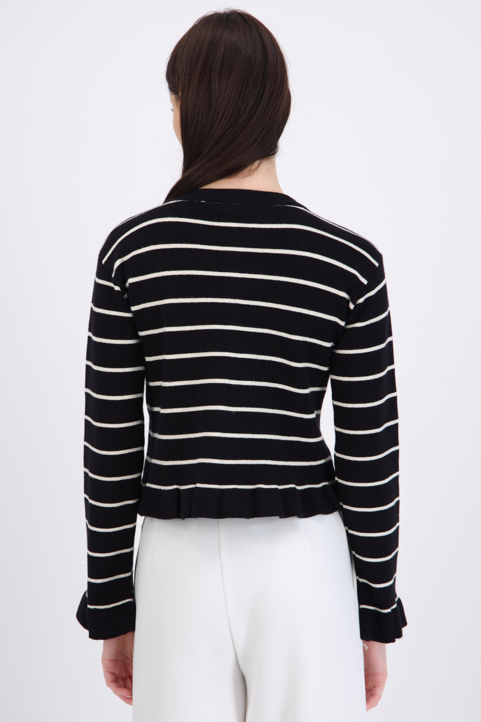 Cardigan rayas detalle olan