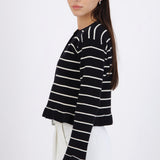 Cardigan rayas detalle olan