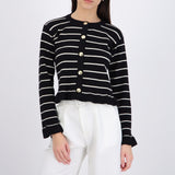 Cardigan rayas detalle olan