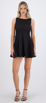 Vestido mini sin manga liso