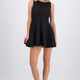 Vestido mini sin manga liso