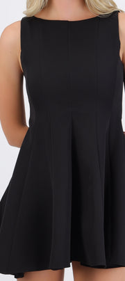 Vestido mini sin manga liso