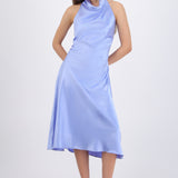 Vestido satinado cascada