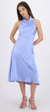 Vestido satinado cascada