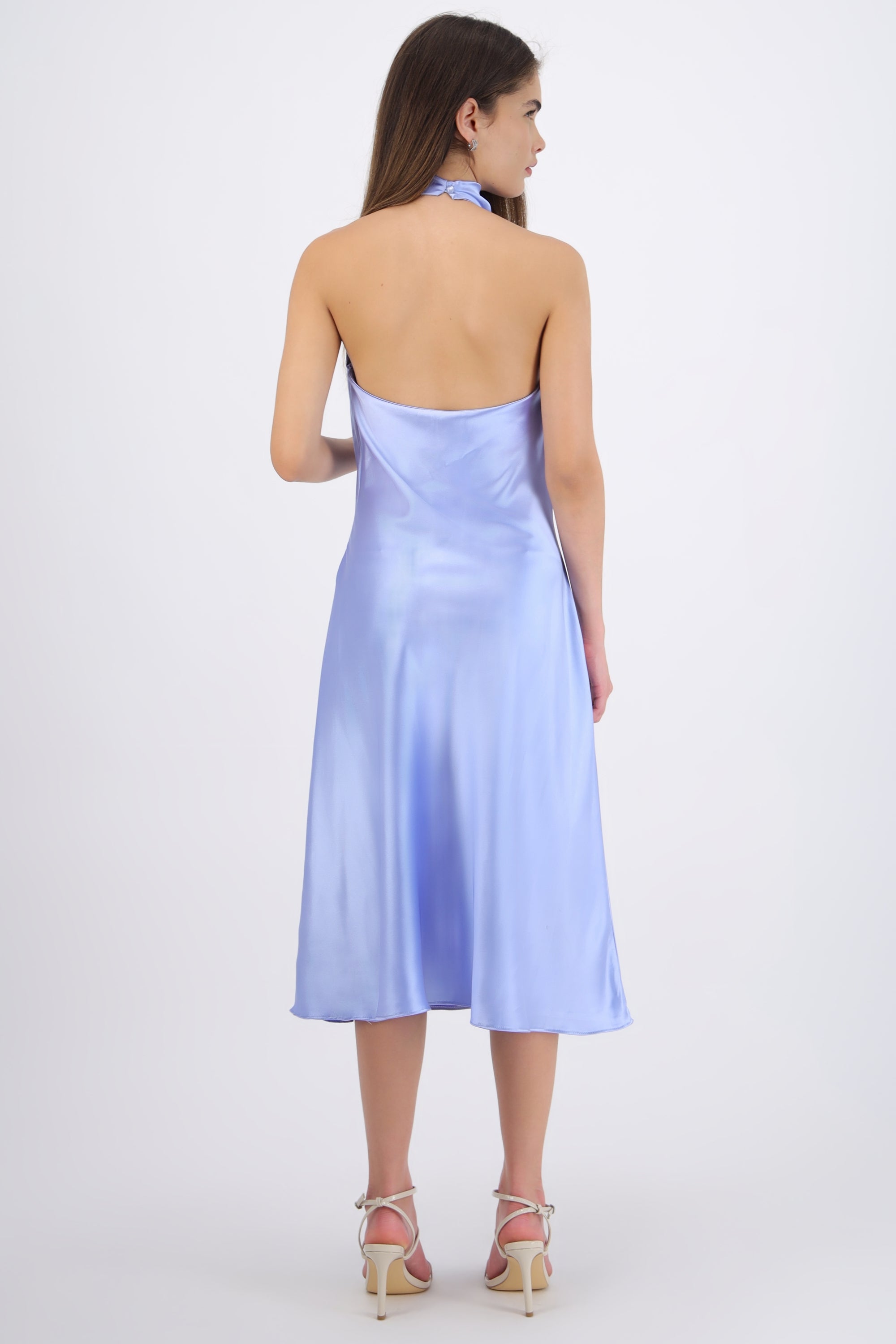 Vestido satinado cascada