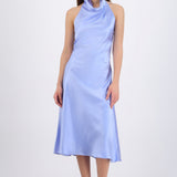 Vestido satinado cascada