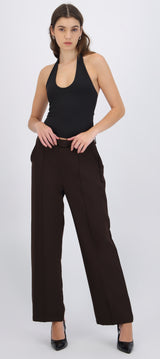 Pantalón liso cinturón