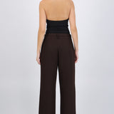 Pantalón liso cinturón