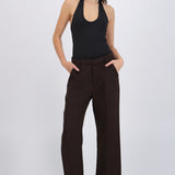 Pantalón liso cinturón