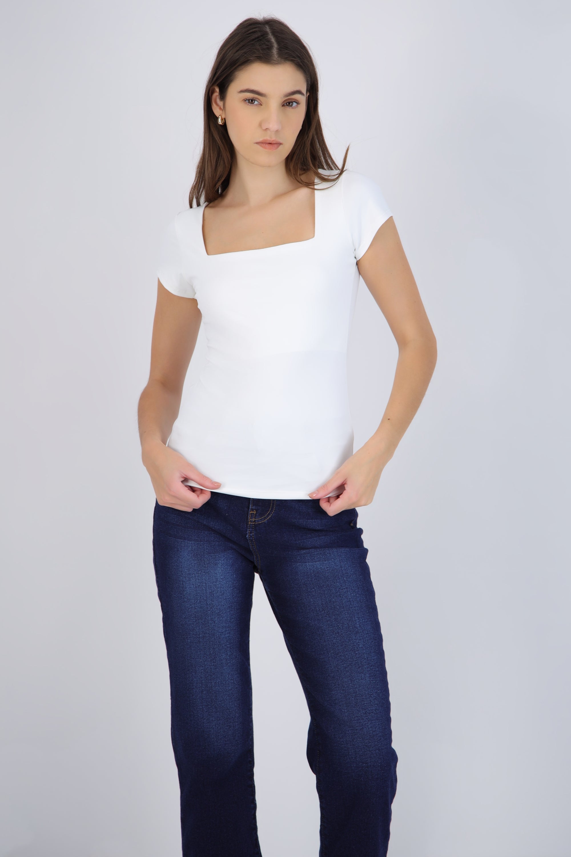 Top escote cuadrado largo