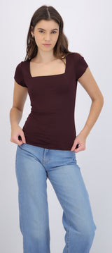 Top escote cuadrado largo