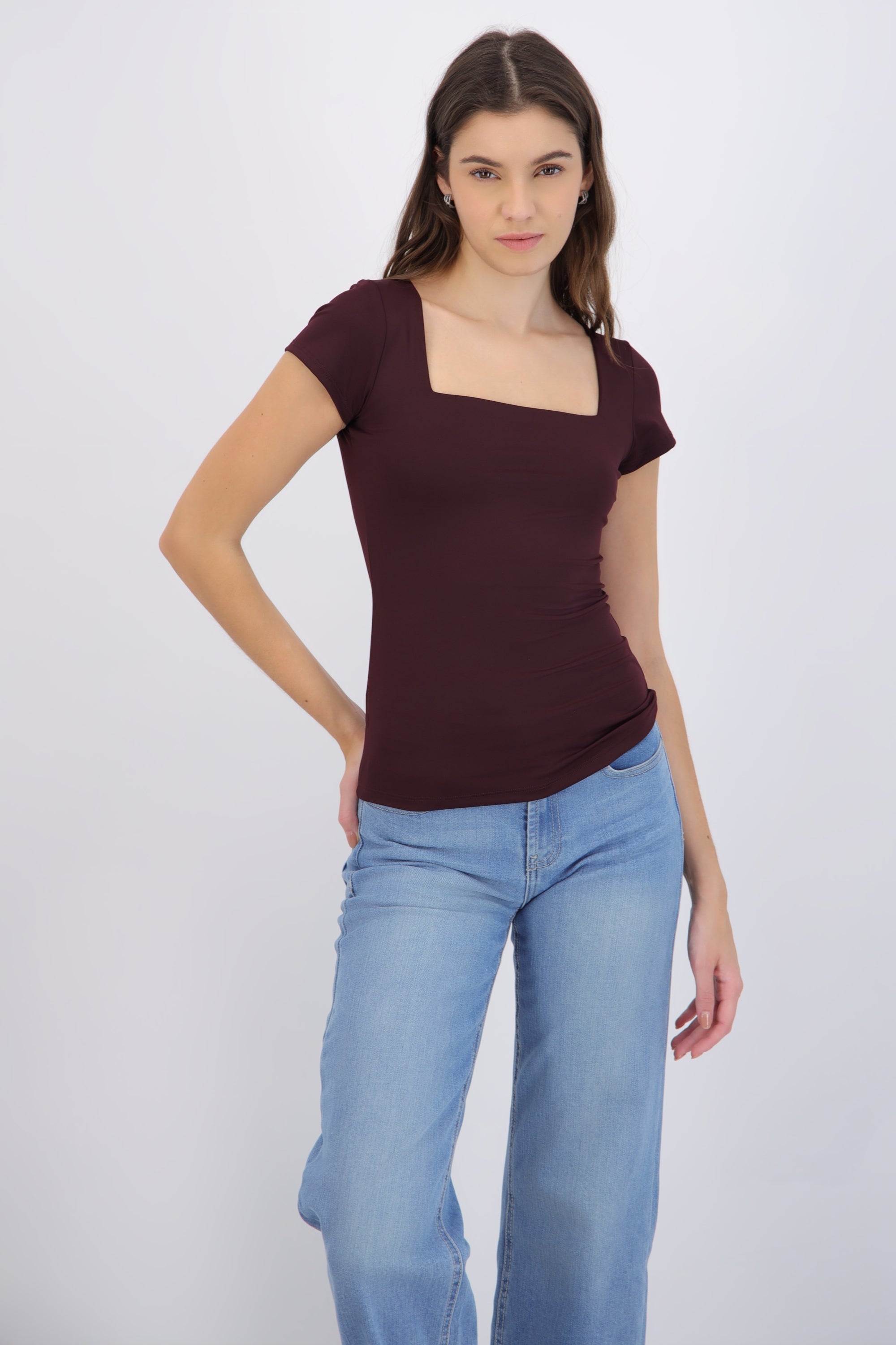 Top escote cuadrado largo