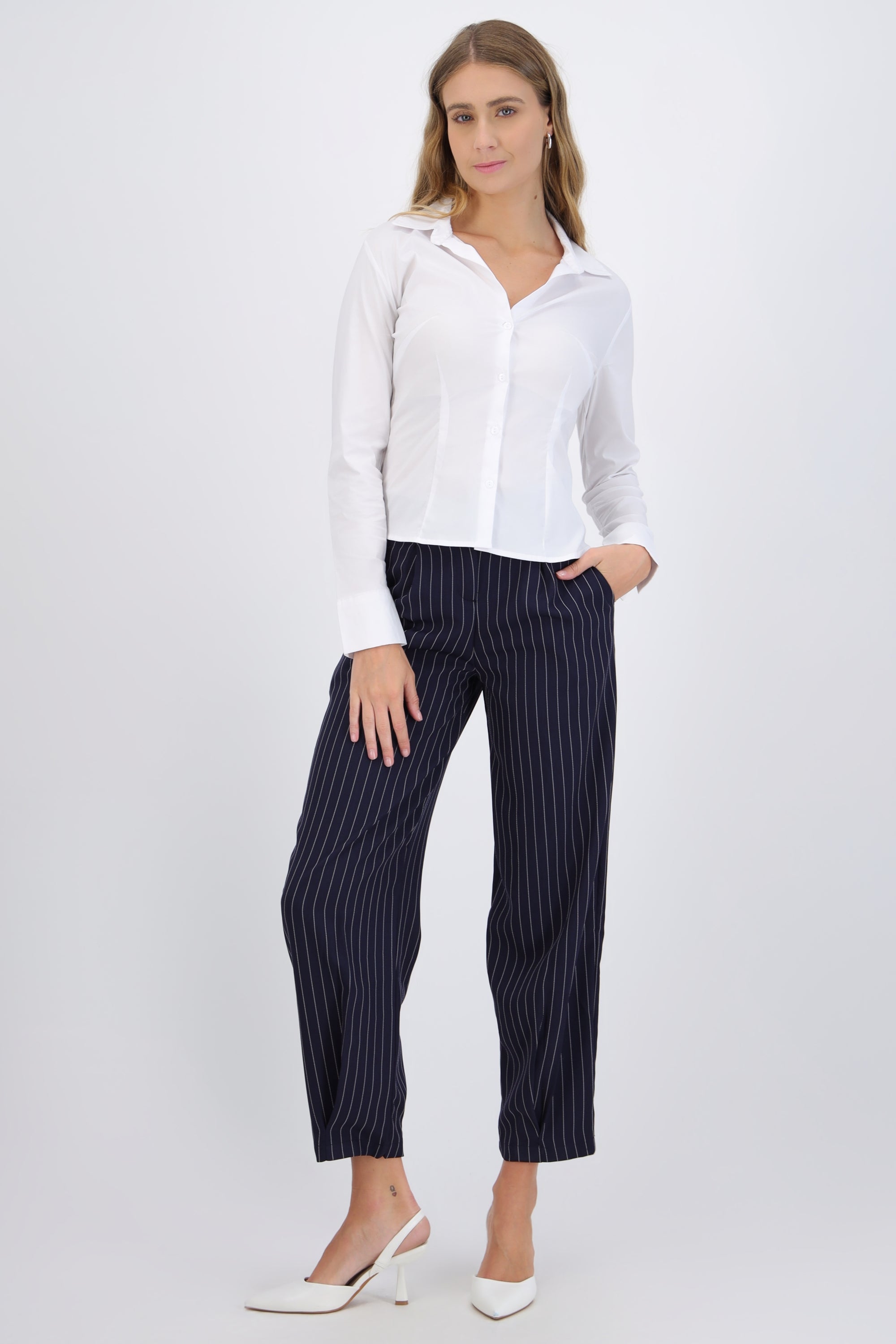 Pantalón de rayas sastre barrel