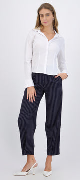 Pantalón de rayas sastre barrel