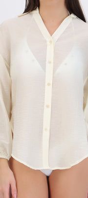 Camisa manga larga ligera textura