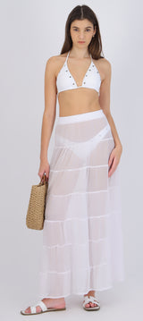 Falda maxi ligera cortes
