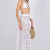 Falda maxi ligera cortes