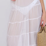 Falda maxi ligera cortes