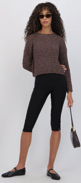 Pantalón capri liso