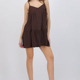 Vestido mini tirantes detalle escote