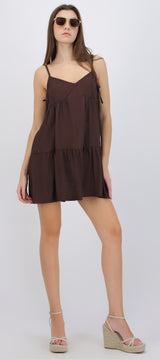 Vestido mini tirantes detalle escote