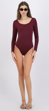Traje de baño manga larga escote espalda