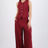 Pantalón amplio liso