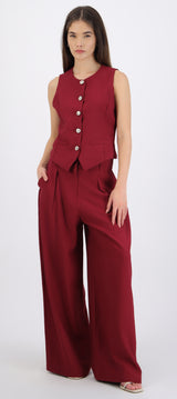 Pantalón amplio liso