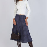 Falda maxi cuadros
