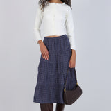 Falda maxi cuadros