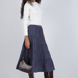 Falda maxi cuadros