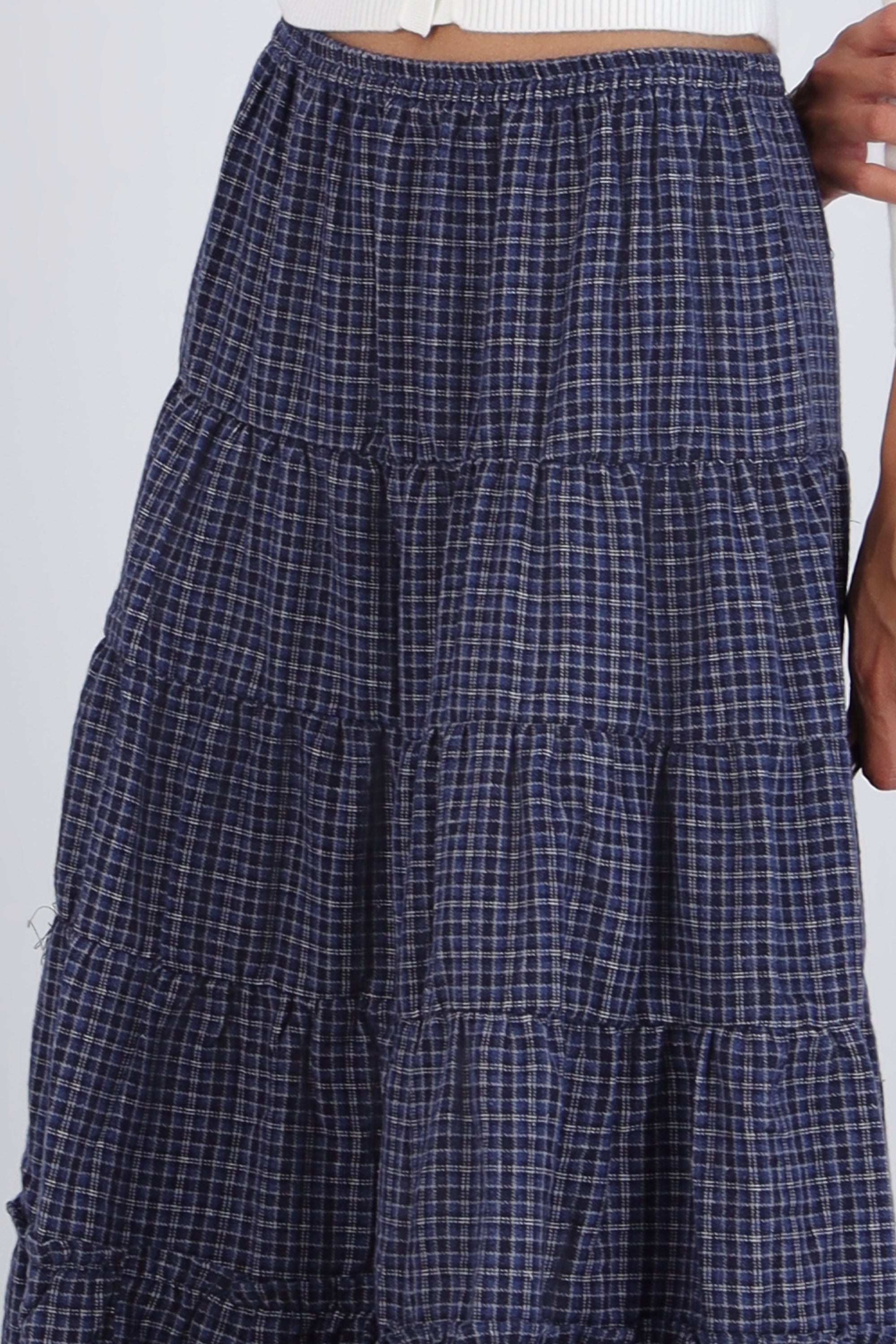 Falda maxi cuadros