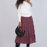 Falda maxi cuadros