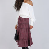 Falda maxi cuadros