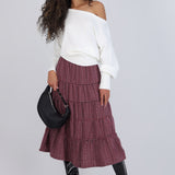 Falda maxi cuadros