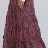 Falda maxi cuadros