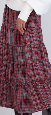 Falda maxi cuadros