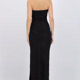Vestido maxi detalle brillos
