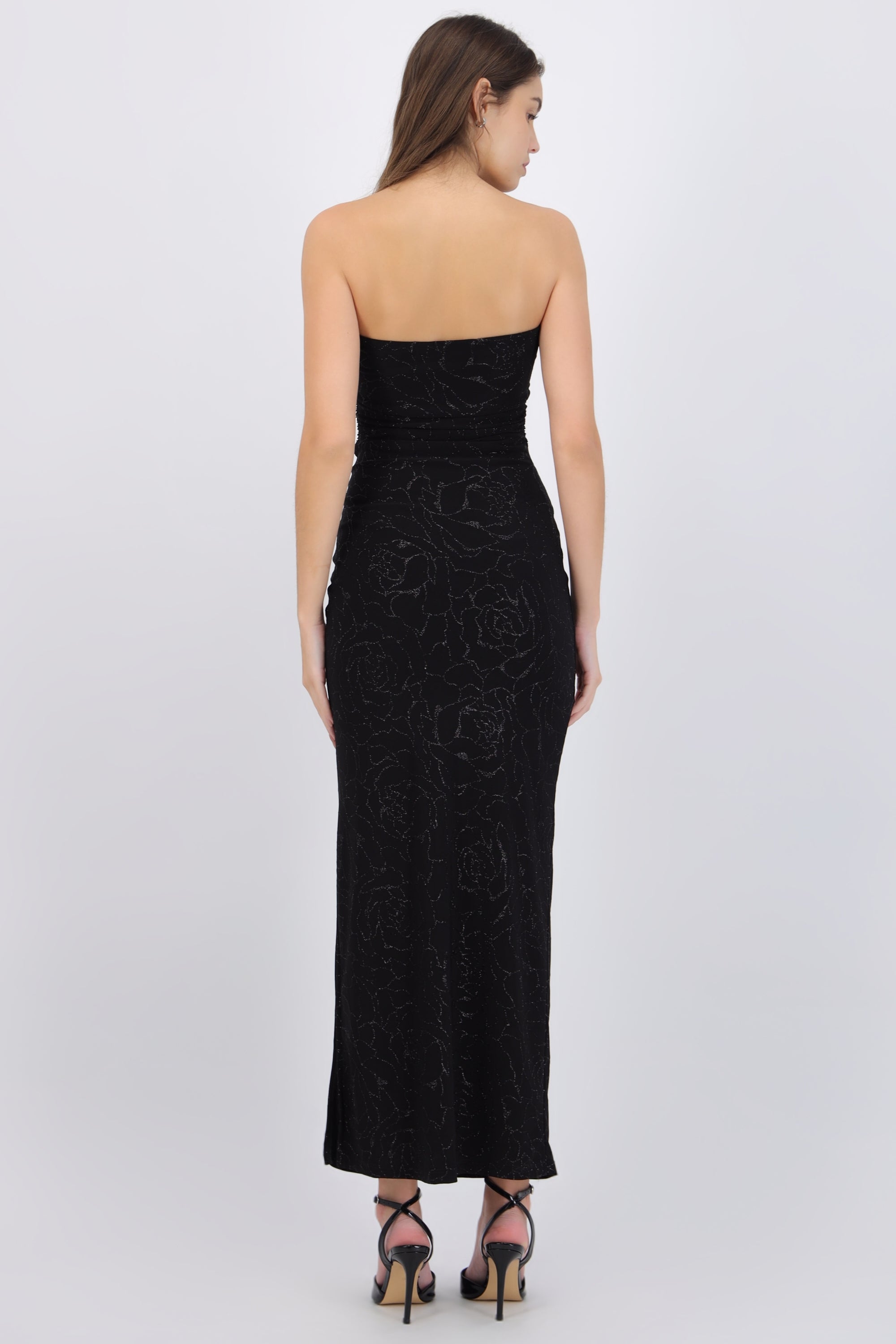 Vestido maxi detalle brillos
