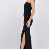 Vestido maxi detalle brillos
