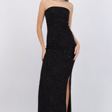 Vestido maxi detalle brillos