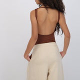 Bodysuit cuello redondo sin manga