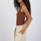 Bodysuit cuello redondo sin manga