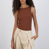 Bodysuit cuello redondo sin manga