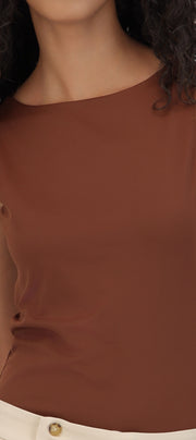 Bodysuit cuello redondo sin manga