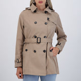 Trench con botones detalle mini cuadro