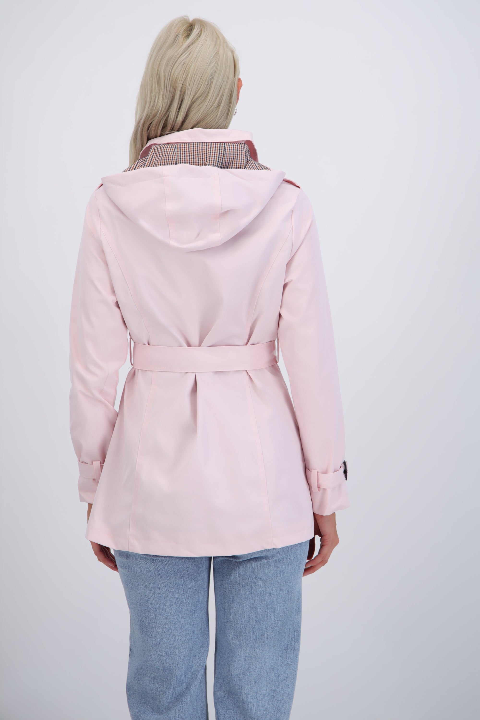 Trench con botones detalle mini cuadro