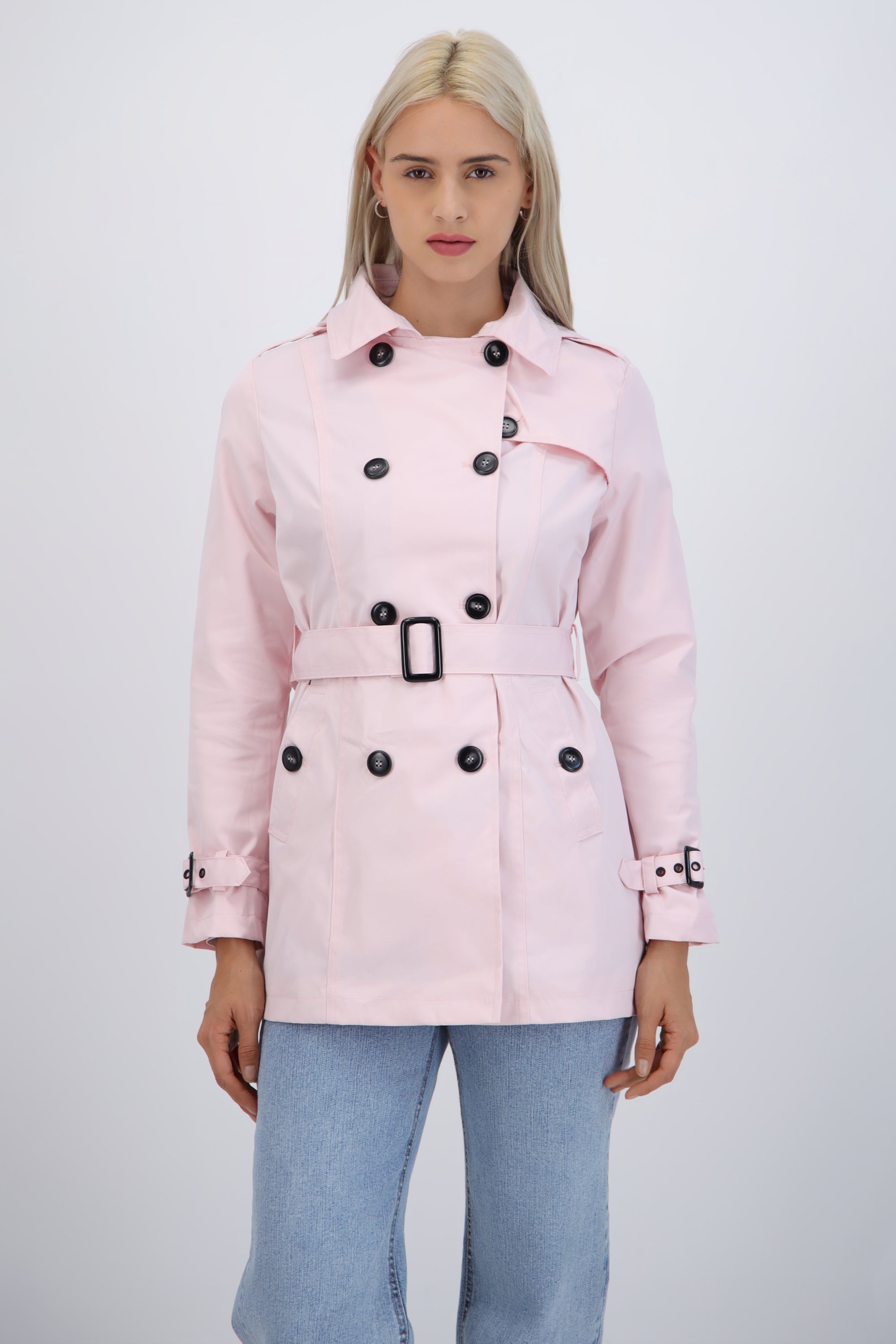 Trench con botones detalle mini cuadro