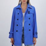 Trench con botones lisa