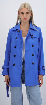 Trench con botones lisa